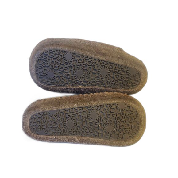 UGG‎ Child Slippers Booties Chestnut Suede Faux Fur SIZE 4/5 - Picture 3 of 4